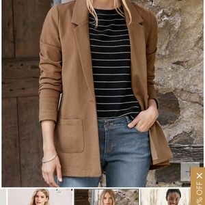 Garnet Hill Relaxed Knit Blazer